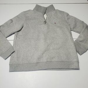 Tommy Hilfiger Women Med Pullover Sweater Grey Heathered Long Sleeve V Neck Soft